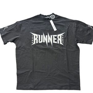 Front Runner T Shirt Mens Logo Graphic Tee Back Print Streetwear Summer Size XS